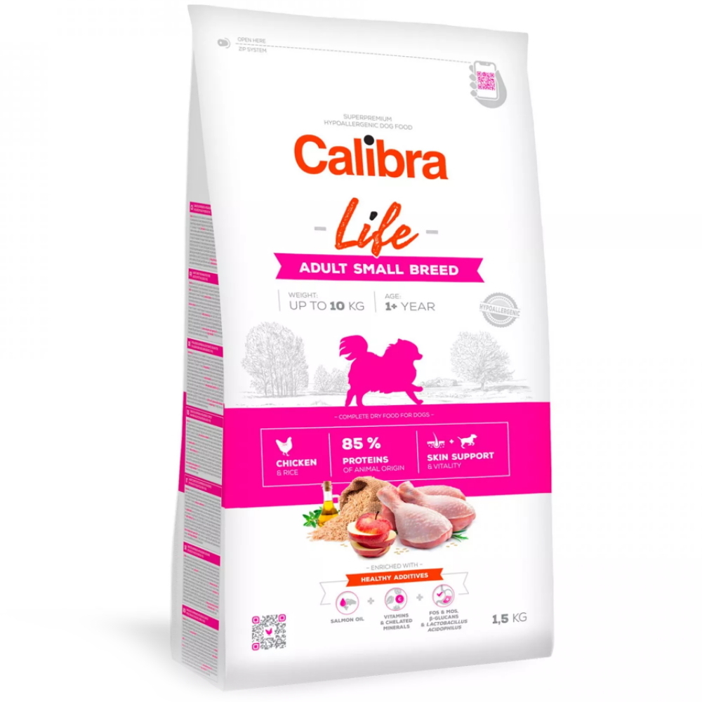 E-shop CALIBRA Life Adult Small Breed Chicken pro malá plemena psů 1 ks, Hmotnost balení: 1,5 kg