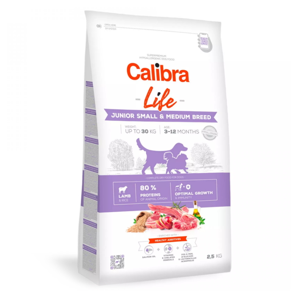 CALIBRA Life Junior Small&Medium Breed Lamb pro mladé psy malých a středních plemen 1 ks, Hmotnost balení: 12 kg