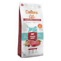 CALIBRA Life Fresh Beef Junior Small & Medium granule pro psy 1 ks, Hmotnost balení: 12 kg