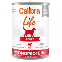CALIBRA Life konzerva Adult Beef with carrots pro psy 400 g