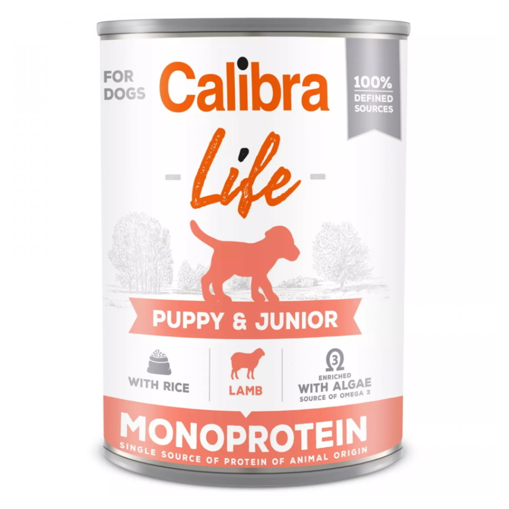 E-shop CALIBRA Life konzerva Puppy&Junior Lamb&rice pro štěňata 400 g