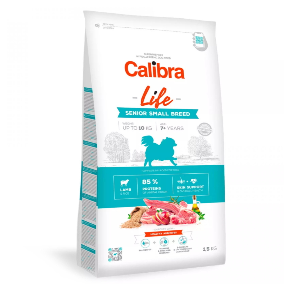 E-shop CALIBRA Life Senior Small Breed Lamb pro starší psy malých plemen 1 ks, Hmotnost balení: 1,5 kg
