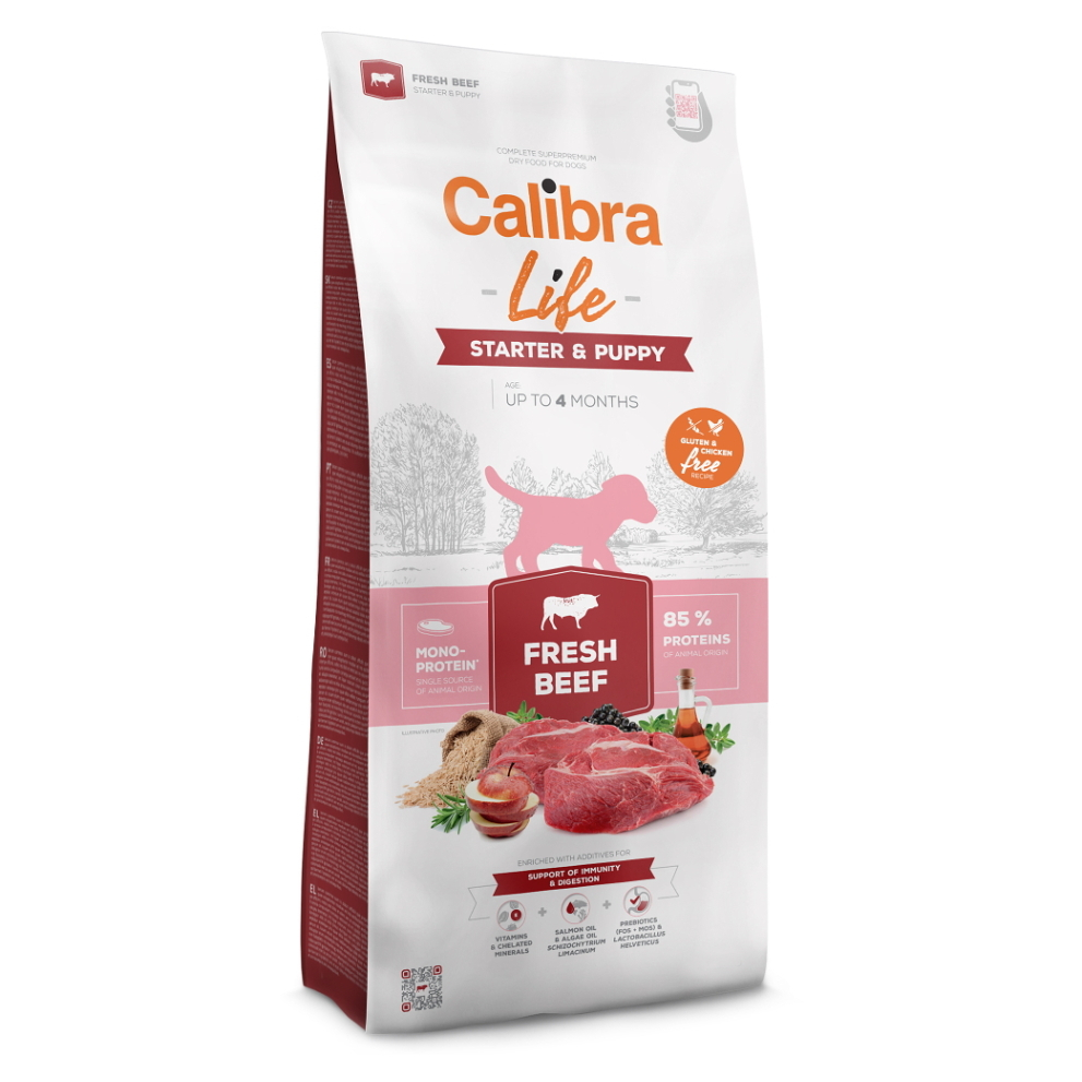 E-shop CALIBRA Life Fresh Beef Starter & Puppy granule pro štěňata 1 ks, Hmotnost balení: 12 kg