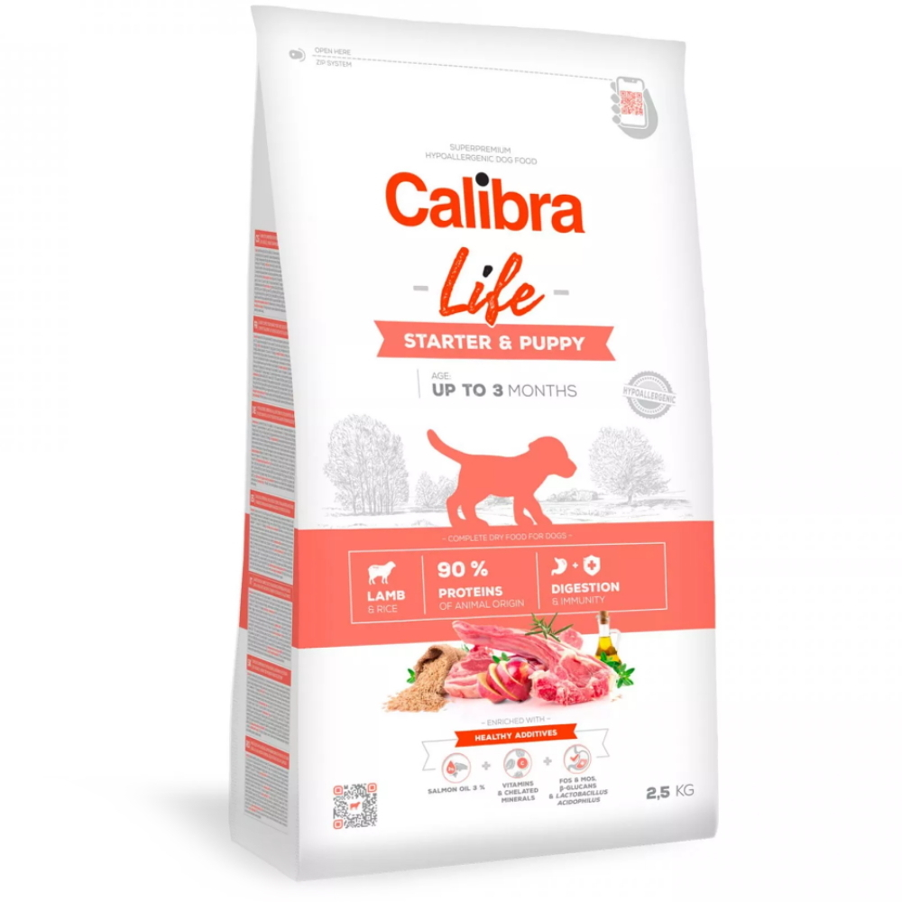 E-shop CALIBRA Life Starter & Puppy Lamb pro štěňata 1 ks, Hmotnost balení: 2,5 kg