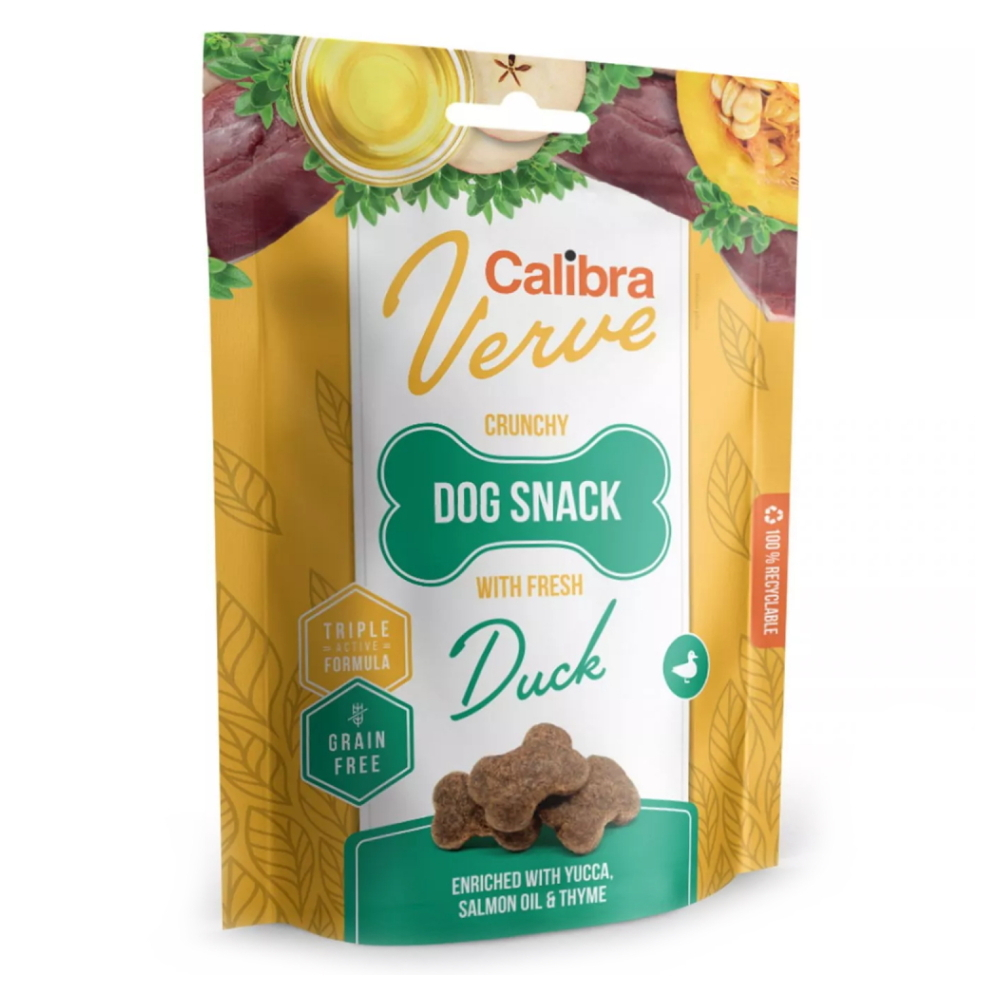 Levně CALIBRA Verve Crunchy Snack Fresh Duck pamlsky s kachnou pro psy 150 g
