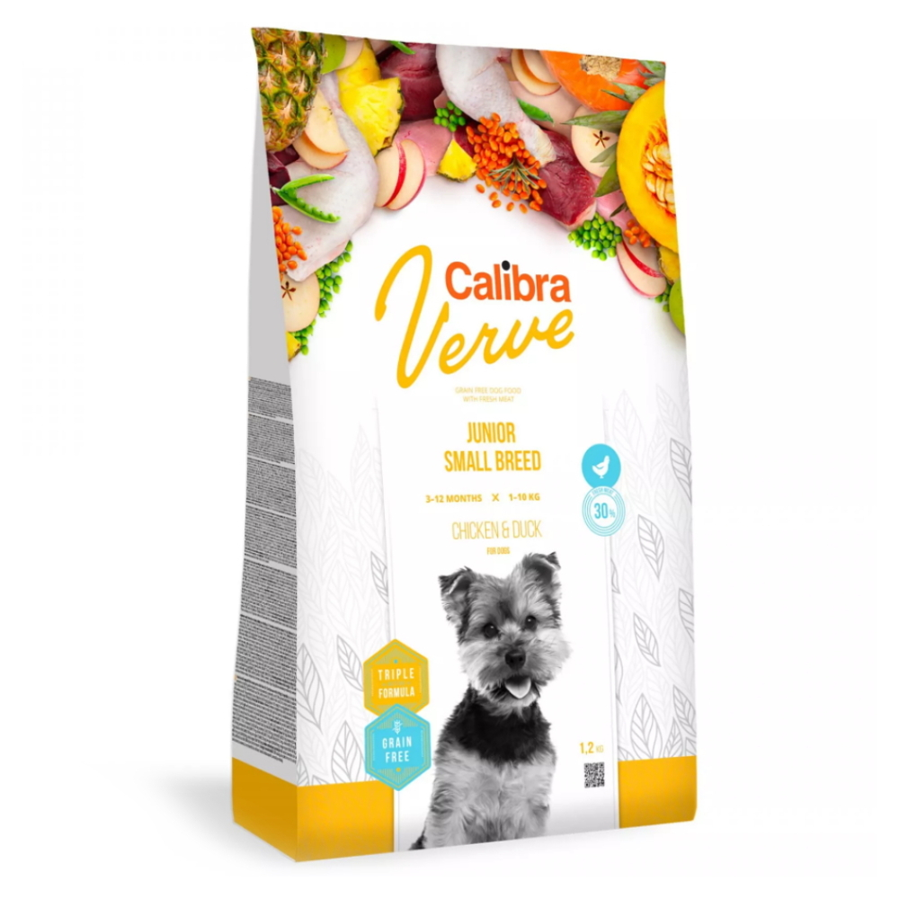 E-shop CALIBRA Verve GF Junior Small Chicken&Duck pro mladé psy malých plemen 1 ks, Hmotnost balení: 1,2 kg