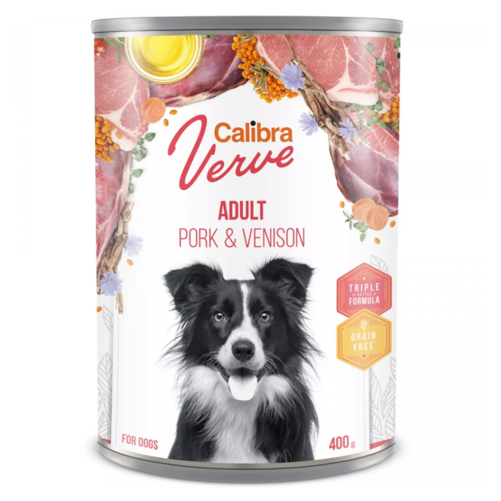 Levně CALIBRA Verve Adult Pork&Venison konzerva pro psy 400 g