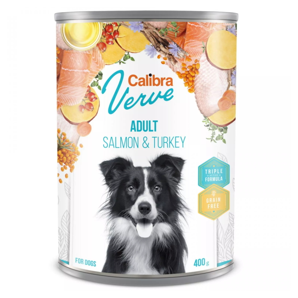 Levně CALIBRA Verve Adult Salmon&Turkey konzerva pro psy 400 g