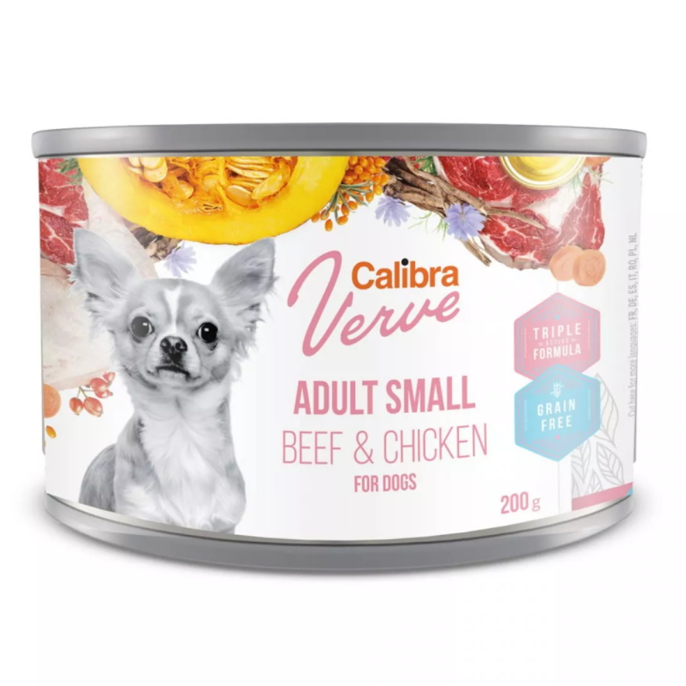 E-shop CALIBRA Verve adult small beef&chick konzerva pro malá plemena psů 200 g