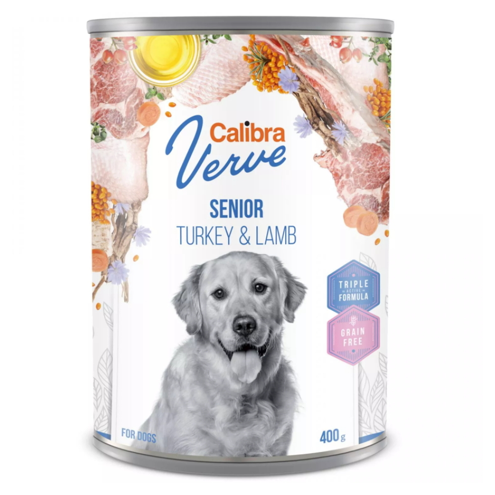 Levně CALIBRA Verve Senior Turkey&Lamb konzerva pro psy 400 g