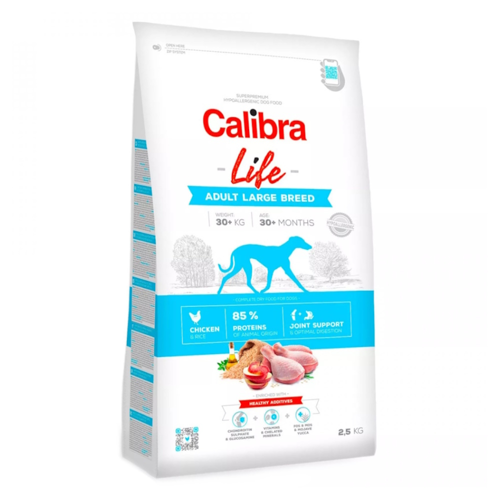 E-shop CALIBRA Life Adult Large Breed Chicken granule pro psy 1 ks, Hmotnost balení: 2,5 kg