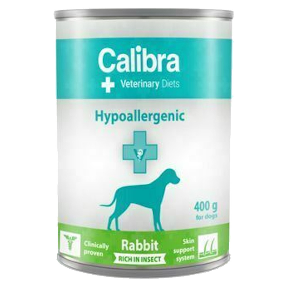 Levně CALIBRA Vet. Diets Hypoallergenic konzerva pro psy Rabbit&Insect 400 g
