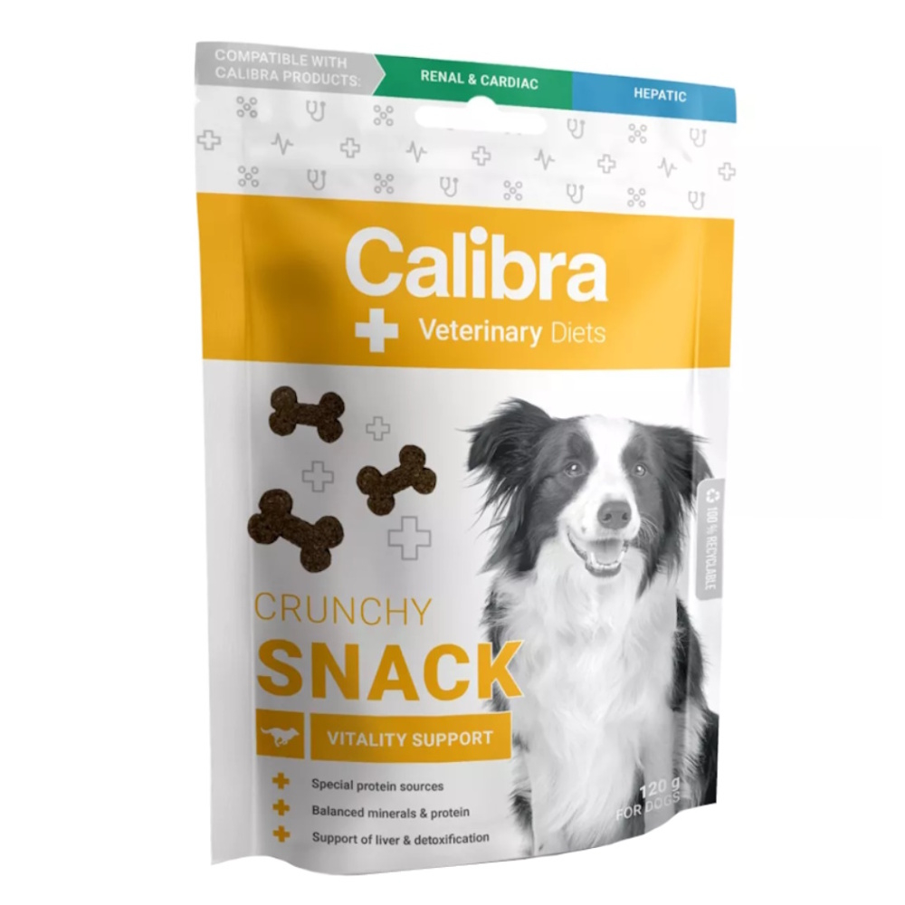 Levně CALIBRA Veterinary Diets Snack Vitality Support pamlsky pro psy 120 g