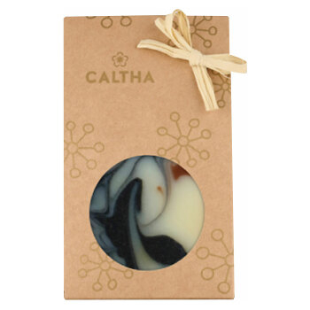 CALTHA slavnostní tuhé mýdlo badyán a černé uhlí 120 g