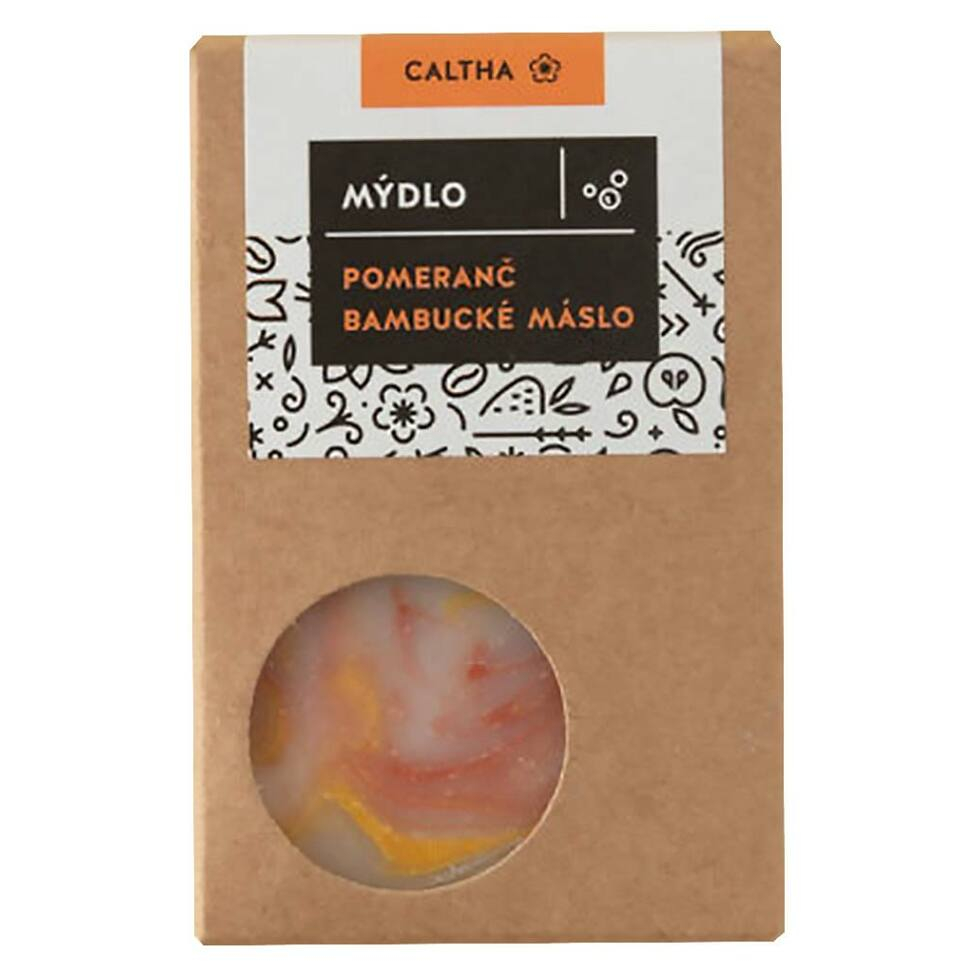 E-shop CALTHA Tuhé mýdlo Pomeranč s bambuckým máslem 100 g