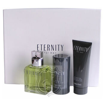 Calvin Klein Eternity for Men - toaletní voda s rozprašovačem 100 ml + balzám po holení 100 ml + tuhý deodorant 75