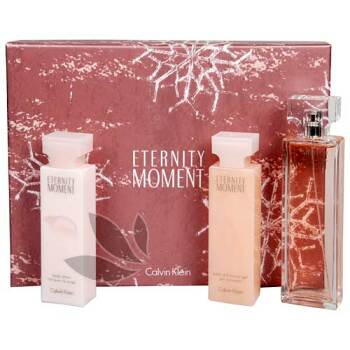 Calvin Klein Eternity Moment - parfémová voda s rozprašovačem 100 ml + tělové mléko 100 ml + sprchový gel 100 ml