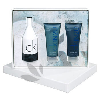 Calvin Klein In2U Man - toaletní voda s rozprašovačem 100 ml + sprchový gel 100 ml + balzám po holení 100 ml
