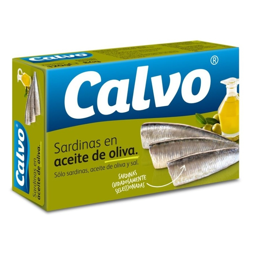 Levně CALVO Sardinky v olivovém oleji 120 g