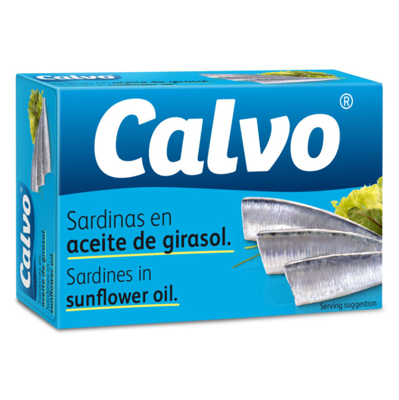 E-shop CALVO Sardinky ve slunečnicovém oleji 120 g