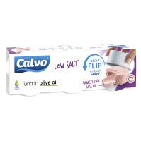 CALVO Tuňák v olivovém oleji s nízkým obsahem soli 3 x 65 g