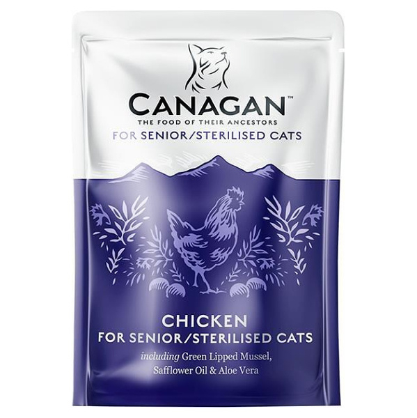 Levně CANAGAN Chicken for senior/sterilised cats kapsička pro kočky 85 g