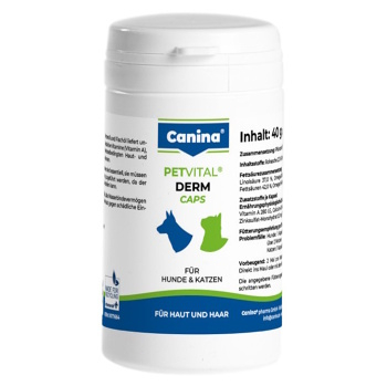 CANINA Petvital Derm caps 100 kapslí (Veterinární doplňky stravy na srst)