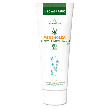 CANNADERM Mentholka chladivé konopné mazání 250 ml (Masážní balzámy, emulze) - Ostatní