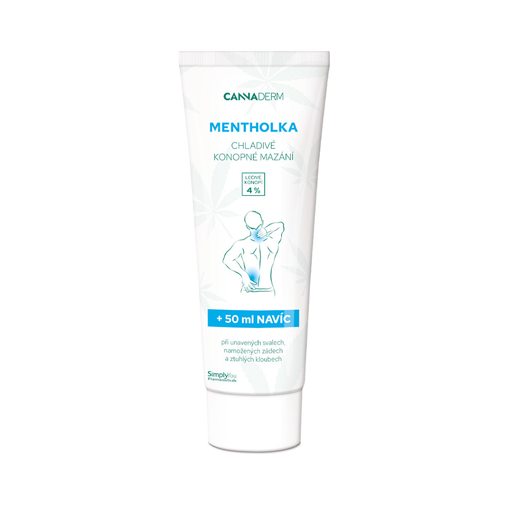 CANNADERM Mentholka chladivé konopné mazání 250 ml