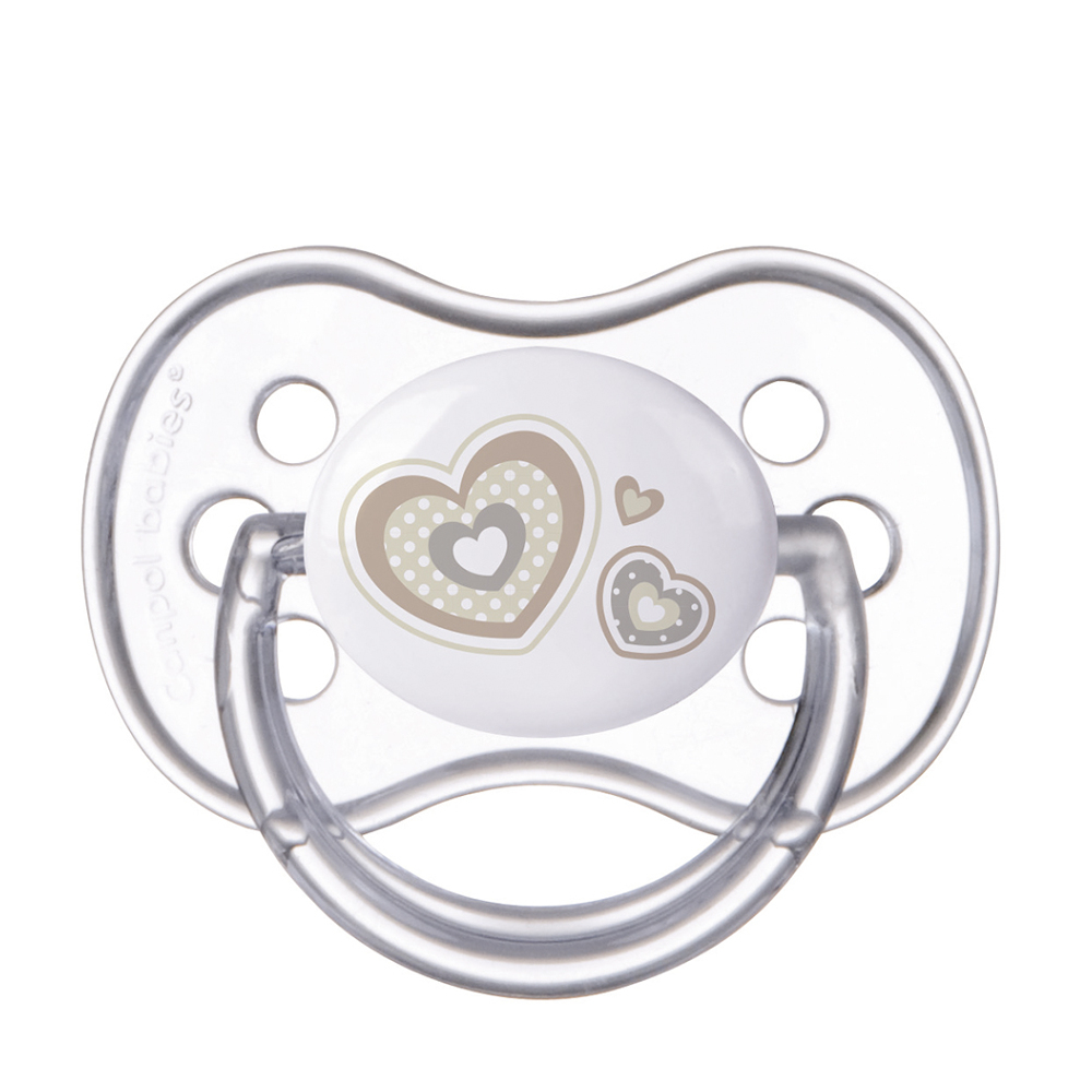 E-shop CANPOL BABIES Dudlík silikonový symetrický NEWBORN BABY 0-6m béžový