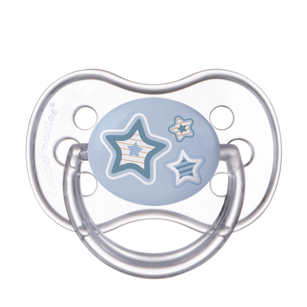CANPOL BABIES Dudlík silikonový symetrický NEWBORN BABY 6-18m modrý
