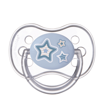 CANPOL BABIES Dudlík silikonový symetrický NEWBORN BABY 6-18m  modrý
