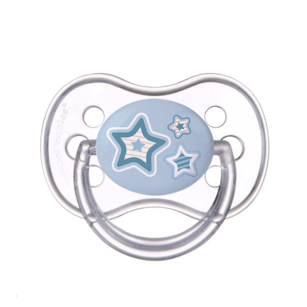 E-shop CANPOL BABIES Dudlík silikonový symetrický NEWBORN BABY 18+m modrý