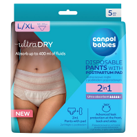 CANPOL BABIES Jednorázové poporodní kalhotky 2v1 L/XL 5 kusů