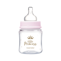 CANPOL BABIES Lahev se širokým hrdlem ROYAL BABY růžová 120 ml