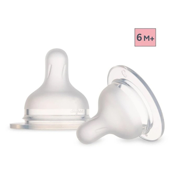 CANPOL BABIES Savička silikonová k lahvi S-Shape střední 6m+ 2 ks (Savičky pro děti) - Sterilní, Sací, Antikolikové