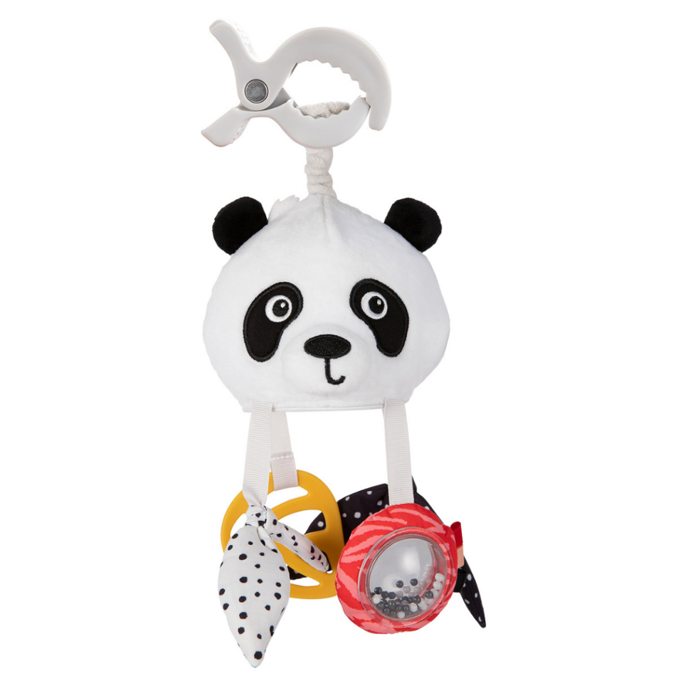 E-shop CANPOL BABIES BabiesBoo senzorická závěsná cestovní hračka panda s klipem