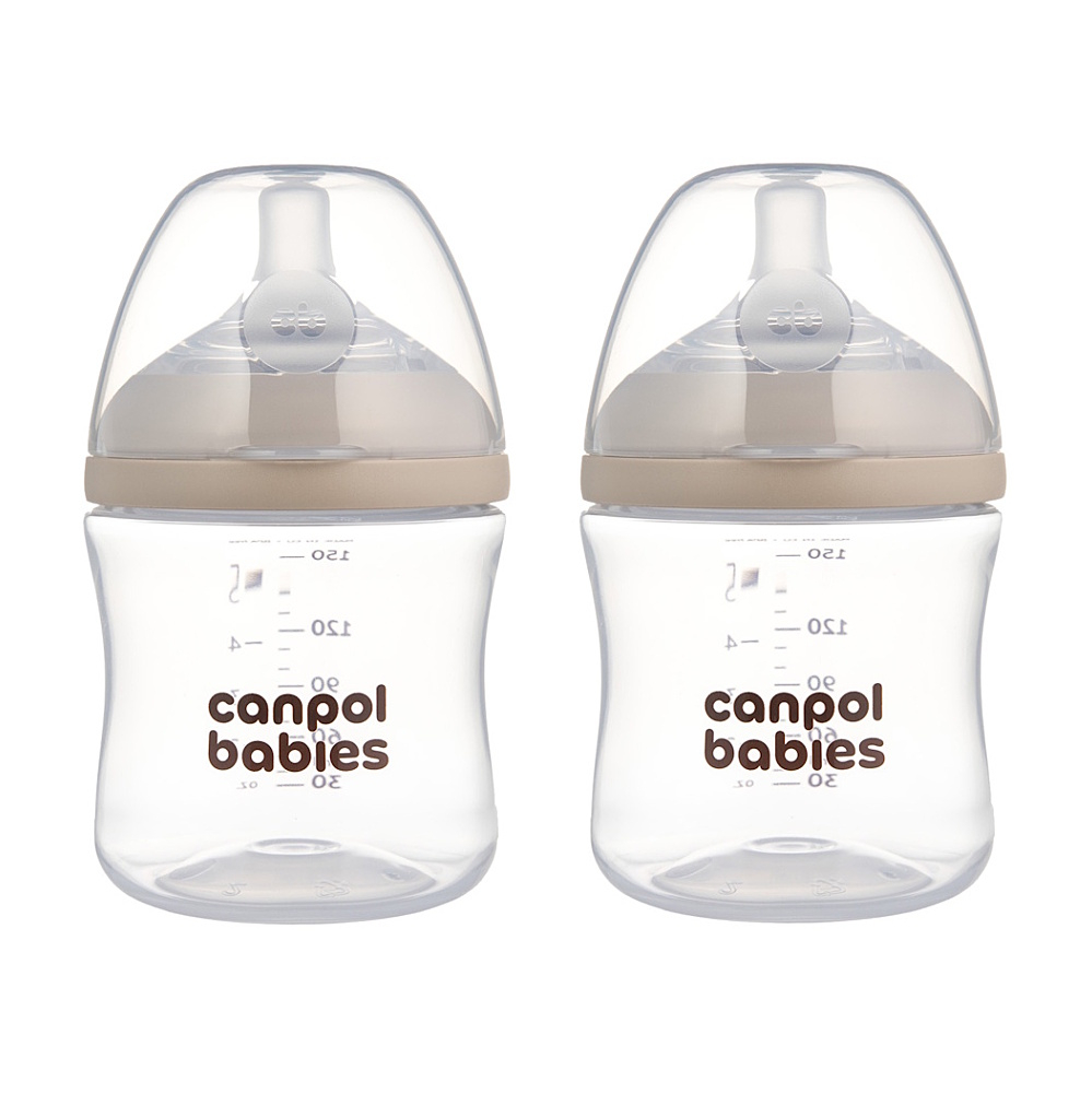 CANPOL BABIES Set lahví Natural Shape 2 lahve 150 ml