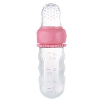 CANPOL BABIES Silikonová krmící síťka s nádobou Růžová 1 ks