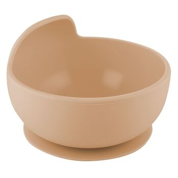 CANPOL BABIES Silikonová miska s přísavkou krémová 330 ml (Dětské jídelní sady a příbory)