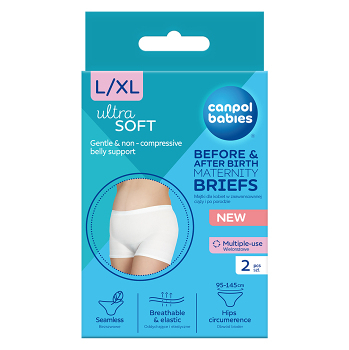 CANPOL Babies těhotenské a poporodní kalhotky 2v1 L/XL 2 ks (Poporodní kalhotky) - Fixační, Porodnické, Pružné, Prodyšné