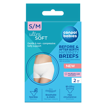 CANPOL Babies těhotenské a poporodní kalhotky 2v1 S/M 2 ks (Poporodní kalhotky) - Fixační, Porodnické, Pružné, Prodyšné
