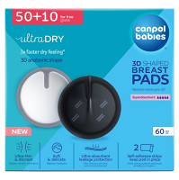 CANPOL BABIES Tvarované prodyšné vložky do podprsenky 3D černé 60 kusů