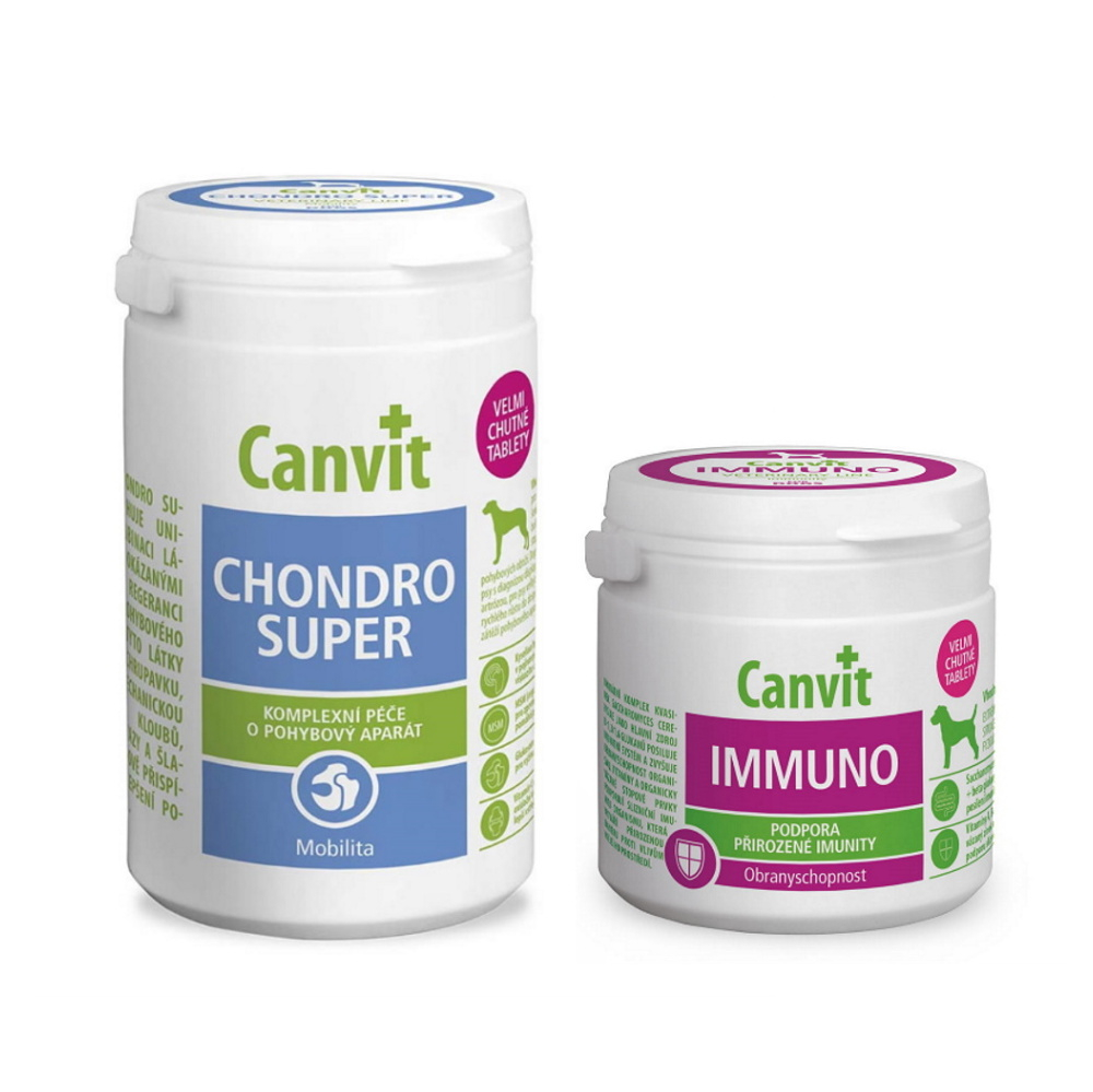 E-shop CANVIT Chondro Super 230 g + CANVIT Immuno pro psy 100 g ZDARMA
