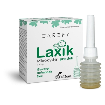 CAREFY Laxík mikroklystýr pro děti 3 x 3g (Kolostomické a ileostomické pomůcky)