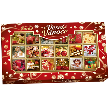 CARLA Mléčné neapolitánky Veselé Vánoce 90 g (Čokolády) - Mléčné
