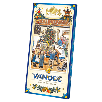 CARLA Mléčná čokoláda vánoční motiv J. Lady 80 g (Čokolády) - Mléčné