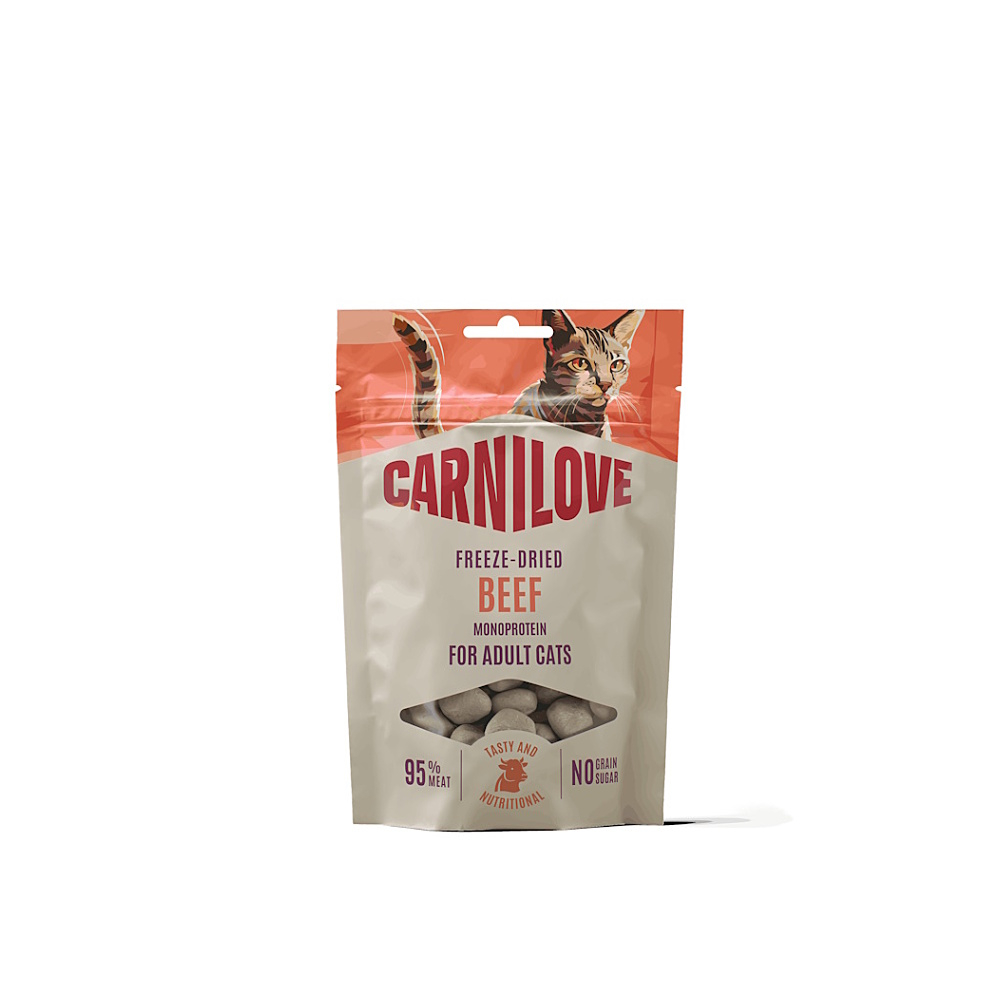 CARNILOVE Cat freeze dried sušené hovězí pro kočky 40 g