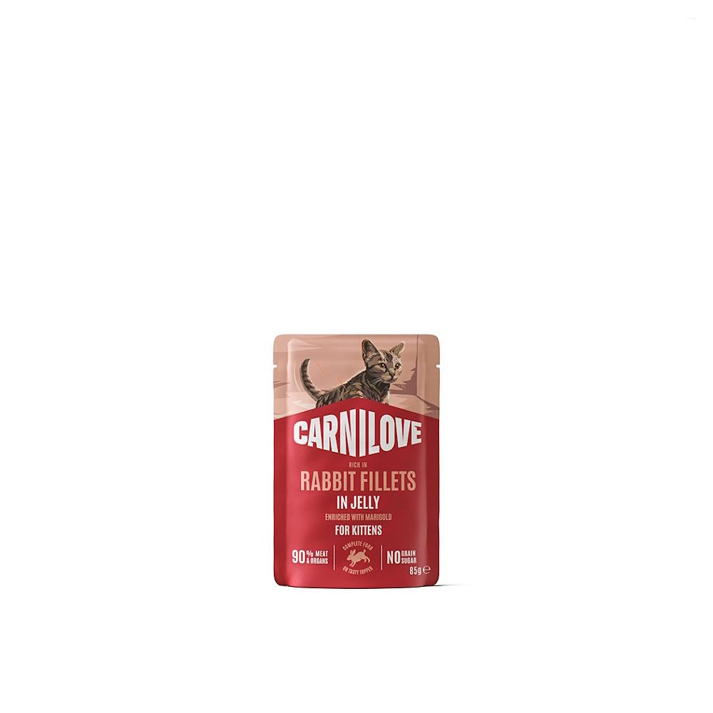 CARNILOVE Želé v kapsičce pro kočky králík s měsíčkem 85 g