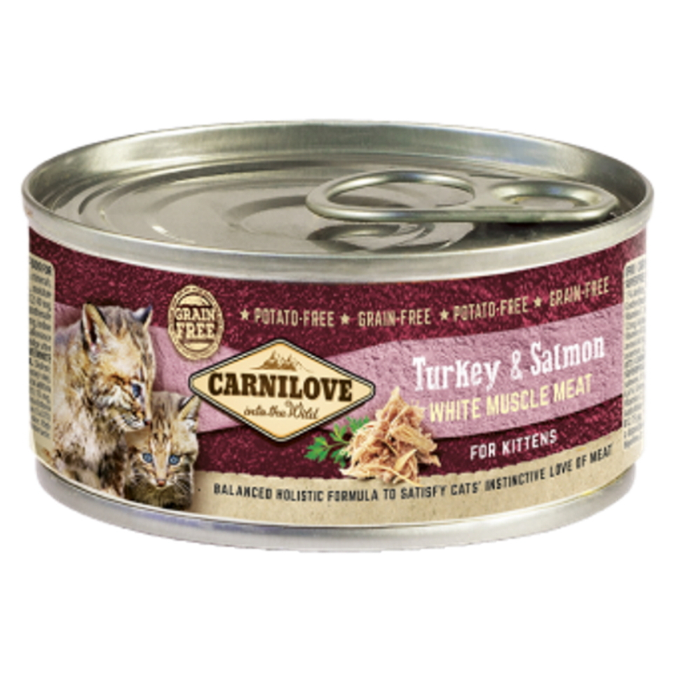 E-shop CARNILOVE Cat kitten turkey & salmon konzerva pro kočky 100 g